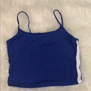 Blue crop top